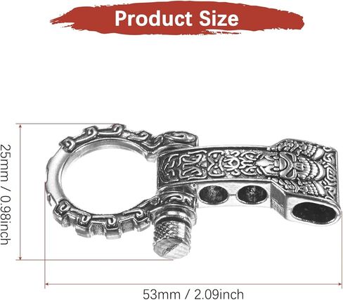 Paracord Bracelet Shackle Buckle [10PCS] - Adjustable Metal Pattern Bow Shackle Use for Survival Bracelets Belt & Outdoor Rope - [Silver-Round Head] Screw Pin Anchor Buckles in Saudi Arabia