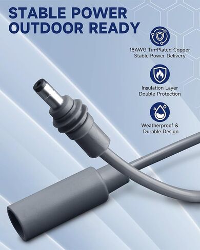 كابل تمديد DC لـ Starlink Mini، 22 سم 18AWG سلك محول مقاوم للماء ذكر إلى أنثى، متوافق مع محول أنبوب Starlink Mini وكابل الطاقة الأصلي in Kuwait
