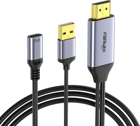 fairikabe HDMI to USB C Female Adapter 4K@60Hz, HDMI Source to USB-C Monitor & AR Glasses Converter, Compatible with Viture, Xreal, RayNeo, Rokid, for PS5, Xbox, Switch, Steam Deck Dock in Saudi Arabia