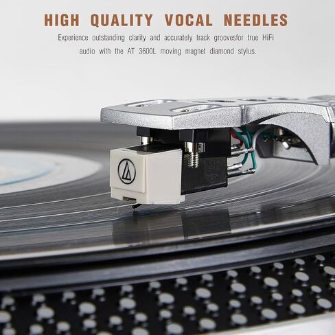 High-Fidelity Vinyl Record Player, Bluetooth Turntable with Magnetic Cartridge, 2-Speed Belt Drive Wood Vintage Player with Auto-Return, Adjustable Counterweight, Pitch Control & Preamp in Saudi Arabia