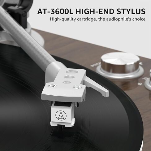 مشغل تسجيل القرص الدوار مخرج لاسلكي من الفينيل، طبق ألومنيوم من ألياف الكربون، حزام Tonearm LP 33 45 دورة في الدقيقة، صوت فونو AT-3600L MM، خرطوشة RCA Line مضادة للتزلج، قهوة التحكم في درجة الصوت in Kuwait