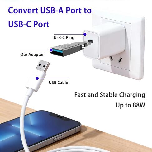 2-Pack USB C to USB Adapter, USB C to USB A Converter for MacBook Pro Air iPad Pro iPhone Samsung Galaxy Type-C Devices in Saudi Arabia