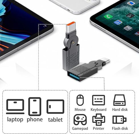 2-Pack USB C to USB Adapter, USB C to USB A Converter for MacBook Pro Air iPad Pro iPhone Samsung Galaxy Type-C Devices in Saudi Arabia