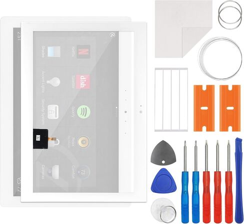 New Touch Screen Glass Digitizer Replacement for Control4 C4-WALL10-WH 10.1inch Touchscreen Front Glass Panel with Repair Tools (with Frame,NO LCD Display) in Saudi Arabia