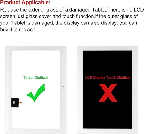 New Touch Screen Glass Digitizer Replacement for Control4 C4-WALL10-WH 10.1inch Touchscreen Front Glass Panel with Repair Tools (with Frame,NO LCD Display) in Saudi Arabia