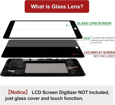 New Touch Screen Glass Digitizer Replacement for Control4 C4-WALL10-WH 10.1inch Touchscreen Front Glass Panel with Repair Tools (with Frame,NO LCD Display) in Saudi Arabia