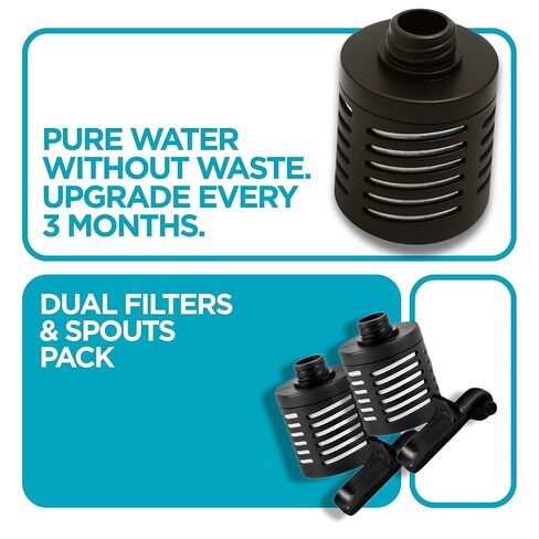 Bottle Replacement Filters for Nikken PiMag Sport Filtered Water Bottle 22oz, Portable Camping Water Filter for Travel, Hiking, Outdoor & Everyday Hydration, Clean Filtration, 2 Filters, 2 Spouts in Saudi Arabia