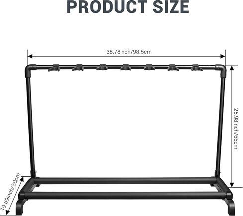 Multiple Guitar Stand Rack for 5 Guitars, Folding Guitar Stand with Thick Rubber Padding, Portable Guitars Display Stand, Universal Floor Guitars Rack for Classical Acoustic Electric Bass in Saudi Arabia