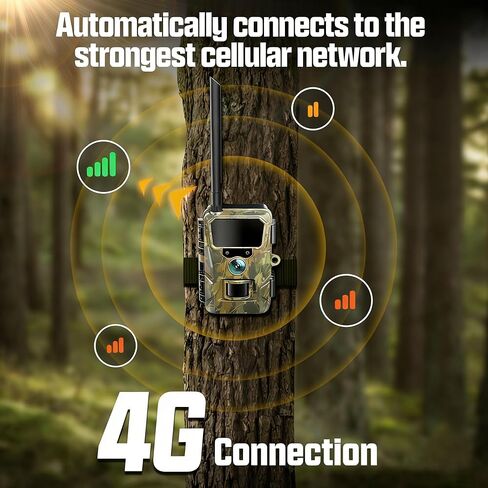 كاميرا CEYOMUR Trail مع بطاقة TF سعة 64 جيجابايت، وكاميرا خلوية 4G LTE مع بطارية 5200 مللي أمبير في الساعة، وبث مباشر بدقة 2K HD، وكاميرات ألعاب تعمل بالطاقة الشمسية مع حركة رؤية ليلية مقاومة للماء IP66 in Kuwait