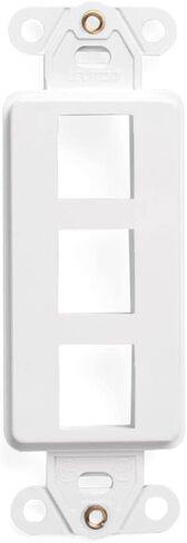 Leviton 41643-W QuickPort Decora Insert, 3-Port, White (Pack of 2) in Saudi Arabia