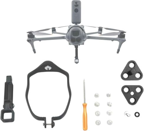 حامل كاميرا الحركة Mavic 4 Pro بدون طيار لـ DJI OSMO 360 Action 6 5 Pro 4 3/Pocket 3 2 /Insta360 X4 X3 Go Ultra Nano/Night Light Sport Camera Mount in Kuwait