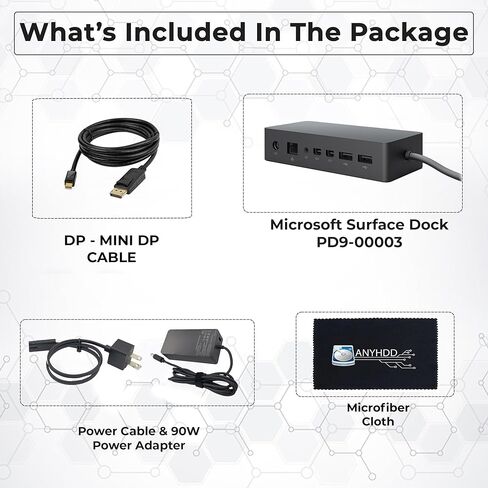 Microsoft Surface Dock PD9-00003 - Surface Pro Docking Station (Black) (Renewed) in Saudi Arabia