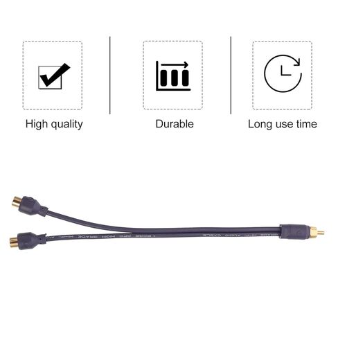 NUOBESTY Car Audio Splitter Cable Male to Dual Female Pure Copper Wire for Car Sound System 1 to 2 RCA Audio Converter Cord in Saudi Arabia