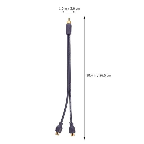 Abaodam Car Audio Y Adapter Cable Male to Dual Female RCA Signal Splitter Wire Pure Copper for Subwoofer Connection Vehicle Sound Equipment in Saudi Arabia