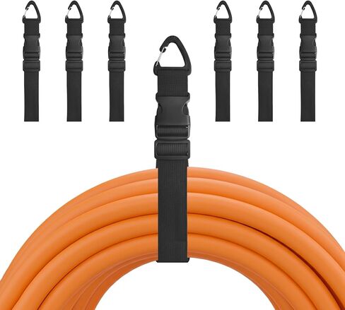 7PCS Heavy Duty Extension Cord Holder Organizer, 17.72IN Adjustable Storage Straps with Triangle Clips, 98lbs Capacity Hanger for Garage Organization, Workshop, RV&Garden Hose Management 1.5IN*17.72IN in Saudi Arabia