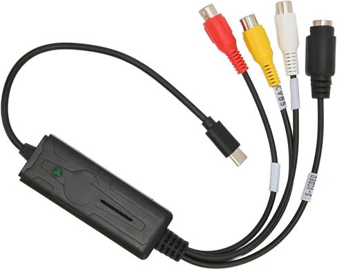 USB Video Capture Card, High-Speed Type C Support, AV Input Device, USB 2.0 AV S Input Analog Compatible for Gamers, Streamers, Video Editors, Home Users, Gaming Live Streaming, Co in Saudi Arabia