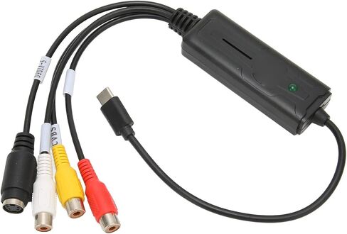 USB Video Capture Card, High-Speed Type C Support, AV Input Device, USB 2.0 AV S Input Analog Compatible for Gamers, Streamers, Video Editors, Home Users, Gaming Live Streaming, Co in Saudi Arabia
