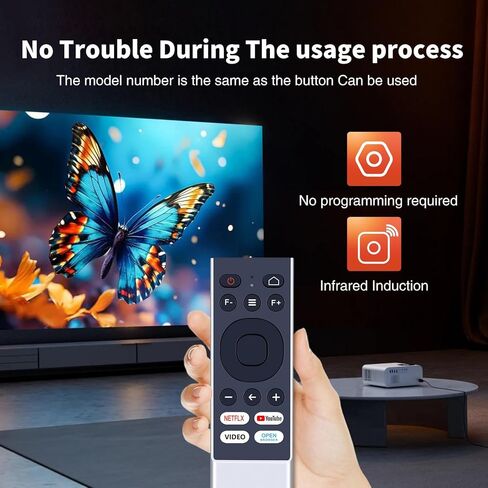 New Projector Remote Control Replacement fit for Aurzen EAZZE D1 Pro, Alvar V800P F505, WEWATCH WP01, EXTRAVIS V3 Smart Projector, for Dangbei N2 mini Projectors in Saudi Arabia