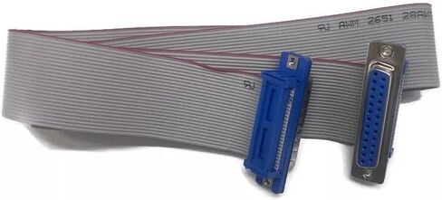 25 سلك DB25 ذكر إلى DB25 أنثى 2ft D-Sub كابل الشريط المسطح لSCSI الموازي in Saudi Arabia