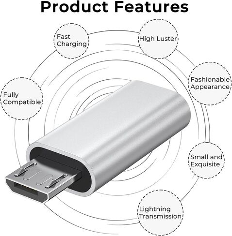4 Pack USB C to Micro USB Adapter, USB Type C Female to Micro USB Male Converter Data Sync Compatible with Samsung Galaxy S7 S6 Note 5, Kindle, PS4, Nexus 5 6 and Micro USB Devices (Silver) in Saudi Arabia