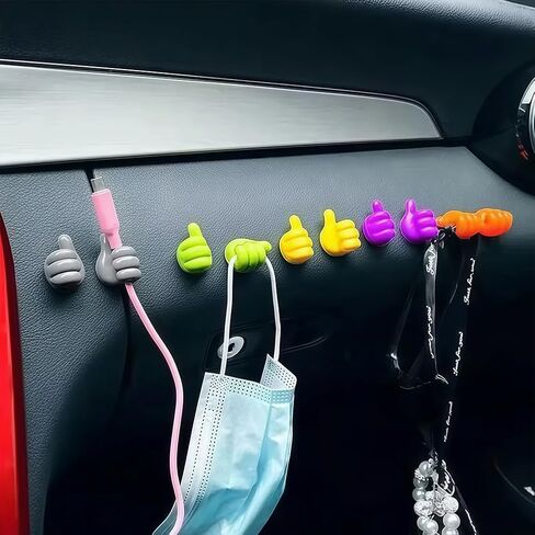 10 Pack Cord Organizer Holder, Strong Adhesive Desk Cable Management, Cute Organizer Neatly for Home,Office,Car,Desk,Nightstand in Saudi Arabia