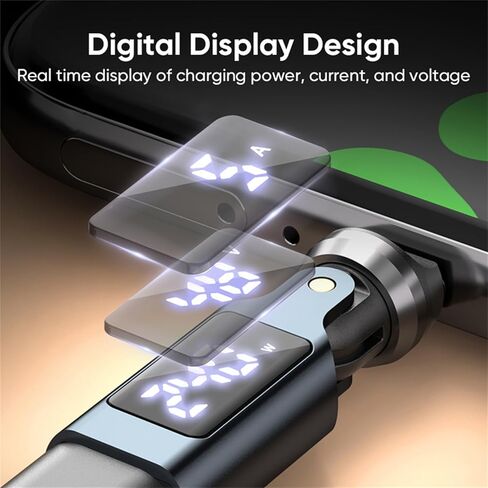 CCSmall 240W USB C Adapter Male to Female Connector, Type C Power Meter with Digital Display, 360° Rotatable USBC Right Angle Adapter for MacBook iPad iPhone 15/16/17 Samsung Galaxy PXT Blue in Saudi Arabia