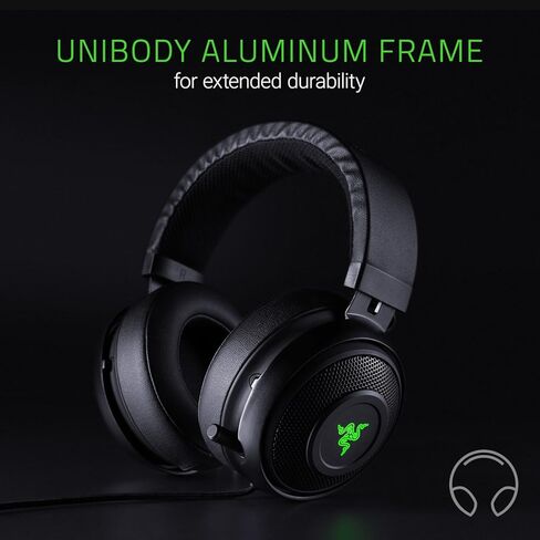 Razer Kraken 7.1 V2: 7.1 Surround Sound - Retractable Noise-Cancelling Mic - Lightweight Aluminum Frame - Gaming Headset Works with PC, PS4, Xbox One, Switch, & Mobile Devices - Black in Saudi Arabia