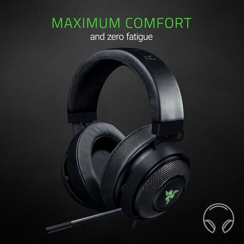 Razer Kraken 7.1 V2: 7.1 Surround Sound - Retractable Noise-Cancelling Mic - Lightweight Aluminum Frame - Gaming Headset Works with PC, PS4, Xbox One, Switch, & Mobile Devices - Black in Saudi Arabia