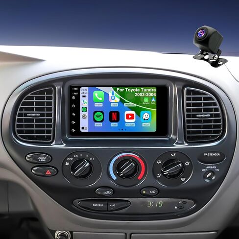 راديو سيارة 5GWifi لسيارة Toyota Tundra 2003-2006، 4Runner 2003-2009، Sequoia 2005-2007، RAV4 2001-2005، Hilux FJ Cruiser 7 بوصة تعمل باللمس Setero Upgrade، Carplay Android Auto GPS Bluetooth FM in Kuwait