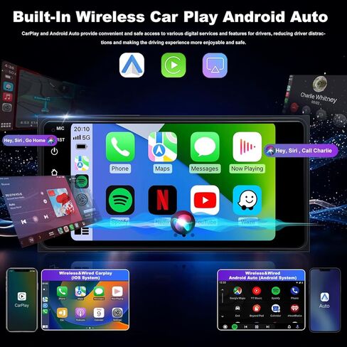 راديو سيارة 5GWifi لسيارة Toyota Tundra 2003-2006، 4Runner 2003-2009، Sequoia 2005-2007، RAV4 2001-2005، Hilux FJ Cruiser 7 بوصة تعمل باللمس Setero Upgrade، Carplay Android Auto GPS Bluetooth FM in Kuwait