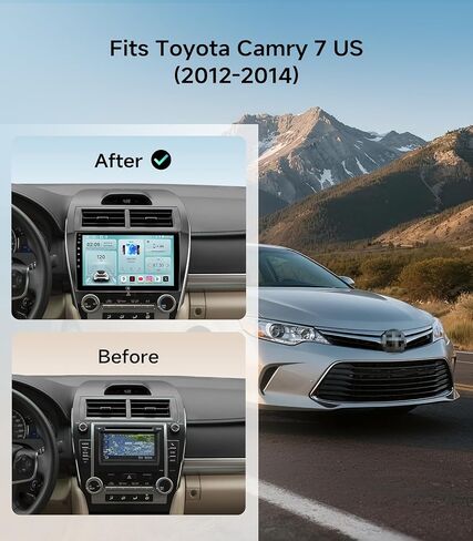 10.2" Car Stereo Radio for Toyota Camry 2012 2013 2014 - Wireless CarPlay Android Auto | 5G WiFi GPS Navigation | IPS HD Touchscreen | Bluetooth/FM/SWC | Plug & Play with 1080P Backup Camera in Saudi Arabia