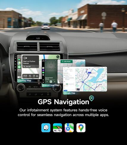 10.2" Car Stereo Radio for Toyota Camry 2012 2013 2014 - Wireless CarPlay Android Auto | 5G WiFi GPS Navigation | IPS HD Touchscreen | Bluetooth/FM/SWC | Plug & Play with 1080P Backup Camera in Saudi Arabia