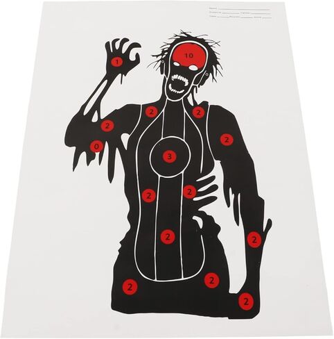 Alomejor Zombie Target, Archery Shooting Targets Paper, Pack of 10 Heavy Copper Sheet Paper Targets for Shooting Range Practice (17.7x12.6in) in Saudi Arabia