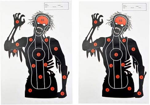 Alomejor Zombie Target, Archery Shooting Targets Paper, Pack of 10 Heavy Copper Sheet Paper Targets for Shooting Range Practice (17.7x12.6in) in Saudi Arabia