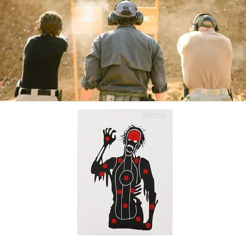 Alomejor Zombie Target, Archery Shooting Targets Paper, Pack of 10 Heavy Copper Sheet Paper Targets for Shooting Range Practice (17.7x12.6in) in Saudi Arabia