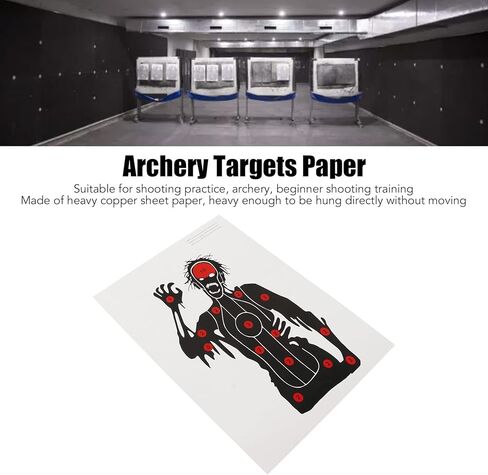 Alomejor Zombie Target, Archery Shooting Targets Paper, Pack of 10 Heavy Copper Sheet Paper Targets for Shooting Range Practice (17.7x12.6in) in Saudi Arabia