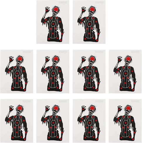Alomejor Zombie Target, Archery Shooting Targets Paper, Pack of 10 Heavy Copper Sheet Paper Targets for Shooting Range Practice (17.7x12.6in) in Saudi Arabia