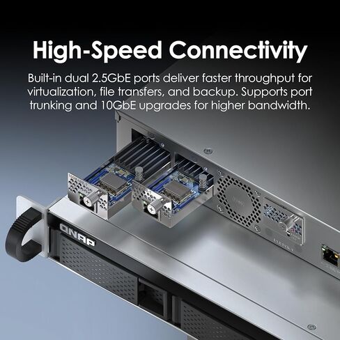 QNAP TS-h765eU-8G-US 1U Short-Depth 4-Bay NAS with 3 x E1.S/M.2 PCIe NVMe Slots in Saudi Arabia