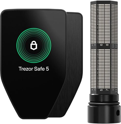 Trezor Safe 5 Hardware Wallet with Keep Metal Seed Backup Bundle – Touchscreen Crypto Security, Secure Element Protection & Cold Storage Recovery Kit in Saudi Arabia