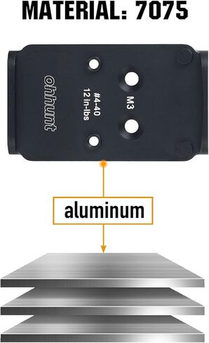 ohhunt Optic Adapter Plate Compatible with Glock 17 19 MOS | Compatible with Trijicon RMR/SRO, Osight X, Holosun 407C/507C/508C/508T in Saudi Arabia