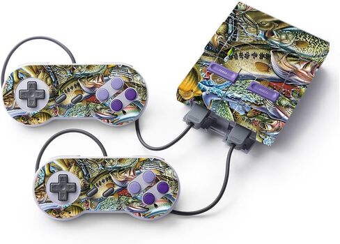 MightySkins Skin Compatible with Nintendo Super NES Classic - Action Fish Puzzle | Protective, Durable, and Unique Vinyl Decal wrap Cover | Easy to Apply, Remove, and Change Styles | Made in The USA in Saudi Arabia