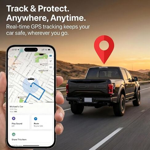 Undetectable GPS Tracker for Vehicles with Charging Port, Car Trackers for Anti-Theft & Parking Location, Real-Time Tracking Devices for Cars, No Monthly Fee/No SIM Card, for Family& Fleets（iOS Only） in Saudi Arabia