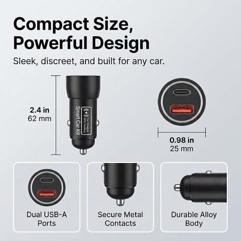 Undetectable GPS Tracker for Vehicles with Charging Port, Car Trackers for Anti-Theft & Parking Location, Real-Time Tracking Devices for Cars, No Monthly Fee/No SIM Card, for Family& Fleets（iOS Only） in Saudi Arabia