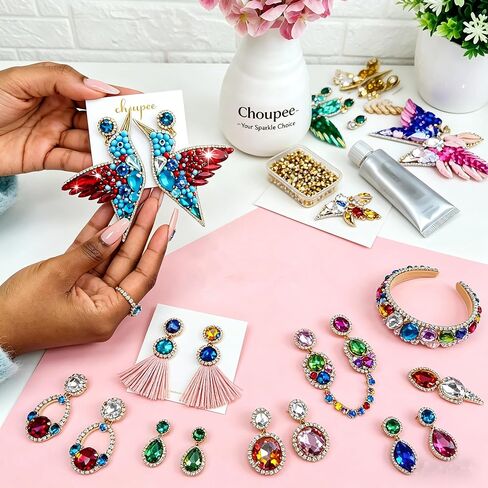 Choupee Oval Clear Sew on Glass Rhinestones Costume Jewels Crystal Beads Gems Gold Setting for Crafts Clothes Dress Jewelry Making in Saudi Arabia