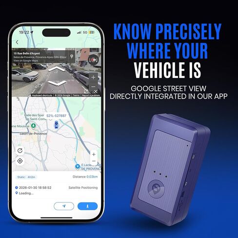 Magnetic GPS Tracker for Vehicles No Subscription, no Monthly fee – Car Tracking Device Hidden – Audio Recording, Waterproof IP65 – Worldwide Coverage with SIM Card Included in Saudi Arabia