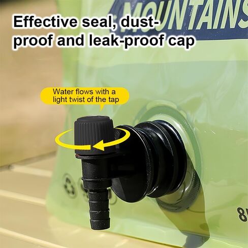 Collapsible Water Container with Spigot, 2.1Gallon(8L) Water Storage Bag, Large Capacity Camping Water Container Bag for Hiking & Outdoor Travel, Military Green in Saudi Arabia