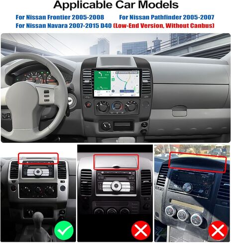 Radio 8-Core 2+64GB للسيارة لعام 2004-2010 NISSAN FRONTIER STEREO مع CARPLAY اللاسلكي Android Auto 9 " in Kuwait