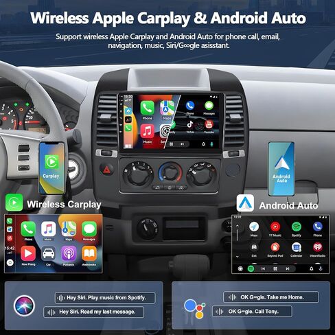 Radio 8-Core 2+64GB للسيارة لعام 2004-2010 NISSAN FRONTIER STEREO مع CARPLAY اللاسلكي Android Auto 9 " in Kuwait