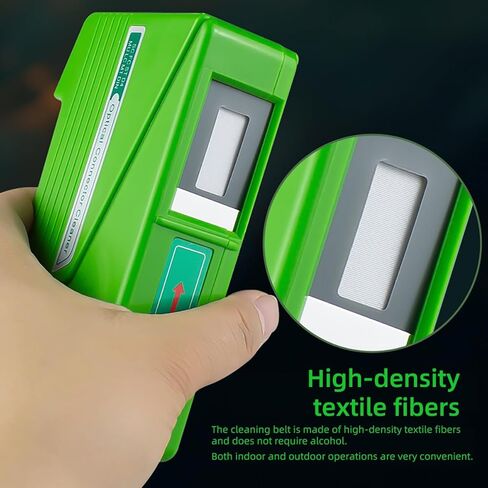 Fiber Optical Connector Cleaner Cassette, 1.25mm & 2.5mm Adapter, Reusable Fiber Connector Cleaner for LC/SC/FC/ST/MU/D4/MPO, 500+ Cleanings per Tape in Saudi Arabia