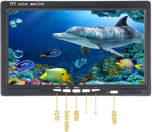 Portable Underwater Fishing Camera DVR, Video Fish Finder with 9" HD LCD Monitor 1080P Camera, for Ice Lake Boat Fishing 24pcs Infrared and Cool LED Lights (30M Cable) in Saudi Arabia